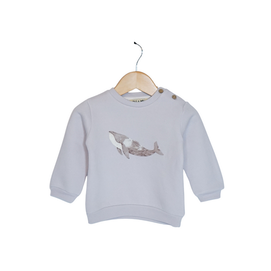 Sweatshirt baby/toddler - Whale print